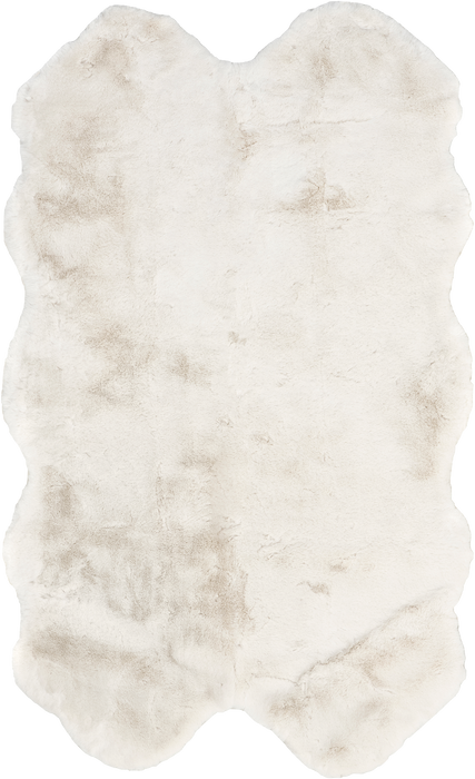 Plush Washable Faux Sheepskin Area Rug 60 cm Off White