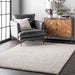 Plush White Shag Area Rug for Living Room