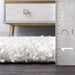 Plush White Shag Area Rug for Living Room and Bedroom