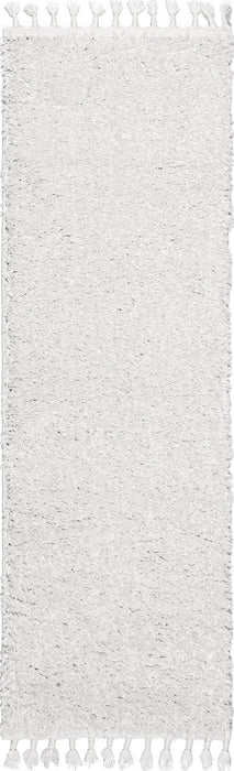 Plush White Shag Area Rug for Living Room and Bedroom
