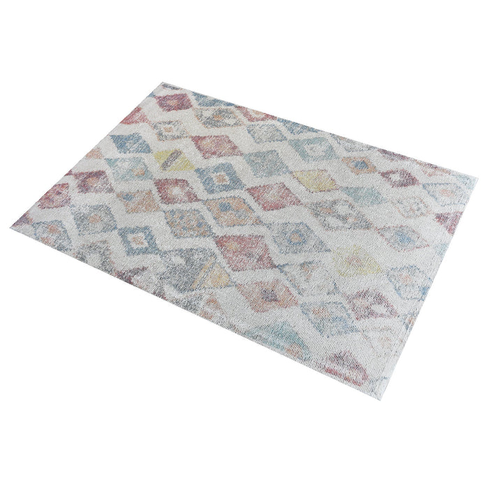 Plush Wool And Cotton Tanger Area Rug In Ivory And Colors