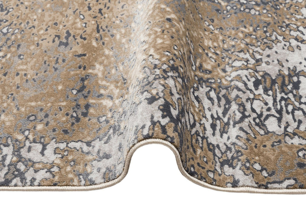 Pollo Poll109 Grey Taupe Runner Rug
