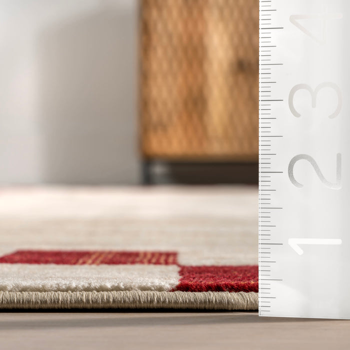 Pompeii Checkered Rug 120x180 cm Red