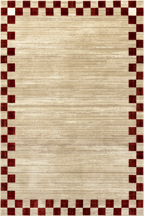 Pompeii Checkered Rug 120x180 cm Red