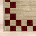 Tappeto con bordo a quadri rosso Pompei 120x180 cm