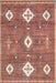 Poppy Persian Machine Washable Rug in Brick Color