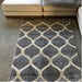 Portland 1095 1 Modern Geometric Arabesque Trellis Carved Short-Pile Grey/Cream Rug