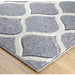 Portland 1095 1 Modern Geometric Arabesque Trellis Carved Short-Pile Grey/Cream Rug