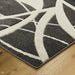 Portland 57 E Modern Geometric Carved Short-Pile Charcoal/Cream Rug