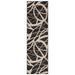 Portland 57 E Modern Geometric Carved Short-Pile Charcoal/Cream Rug