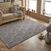 Portland 750 N Modern Geometric Carved Short-Pile Grey/Cream Rug