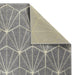 Portland 750 N Modern Geometric Carved Short-Pile Grey/Cream Rug