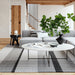 Portland Plaid Wool Area Rug in Grey 160x230 cm