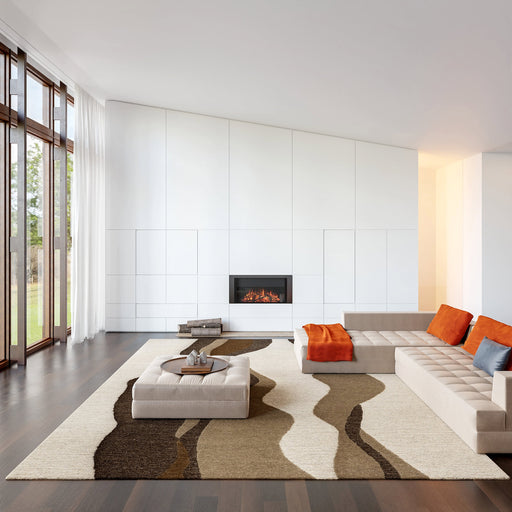 Prabal Gurung Abstract Wool Area Rug in Beige