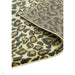 Quantum QU01 Modern Leopard Print Metallic Shimmer Flat Pile Gold/Brown/Black/Green/Grey Rug