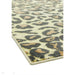 Quantum QU01 Modern Leopard Print Metallic Shimmer Flat Pile Gold/Brown/Black/Green/Grey Rug