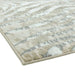 Quantum QU04 Modern Zebra Print Metallic Shimmer Flat Pile Grey/Silver/Cream Rug