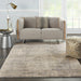 Quarry QUA03 Modern Abstract Distressed Soft Textured High-Density Flat Pile Beige/Grey Rug