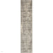 Quarry QUA03 Modern Abstract Distressed Soft Textured High-Density Flat Pile Beige/Grey Runner