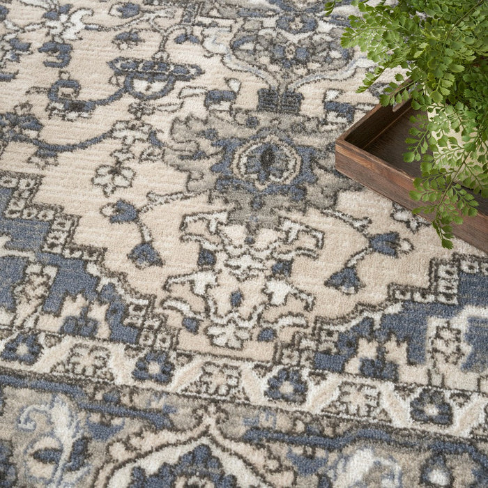 Quarry QUA05 Ivory/Blue Rug