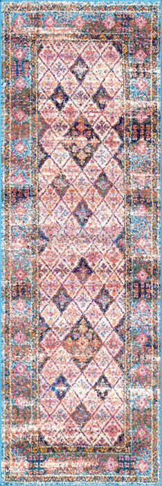 Tappeto Quilty Tiles azzurro 90x150 cm