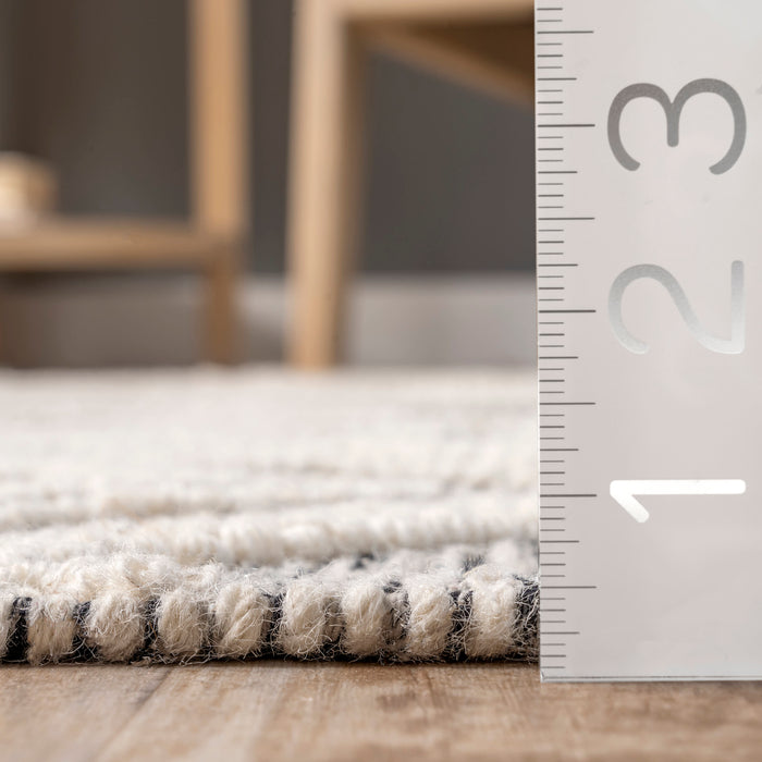 Quinn Textured Area Rug 152 X 213 Centimeters Ivory