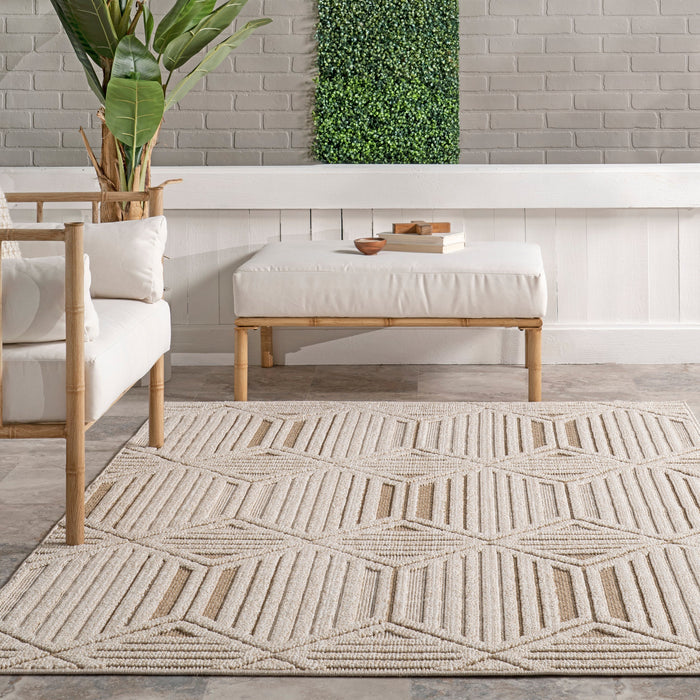 Raina Diamond Area Rug for Indoor and Outdoor Use
