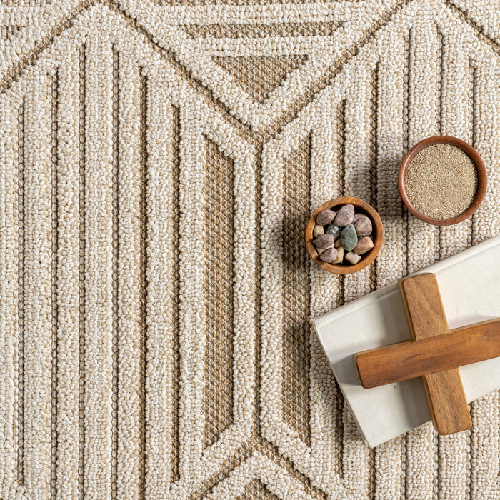 Raina Diamond Area Rug for Indoor and Outdoor Use