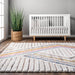 Rainbow Shag Area Rug 120cm Ivory