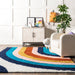 Tappeto Rainbow Shag Blu 120x180 cm