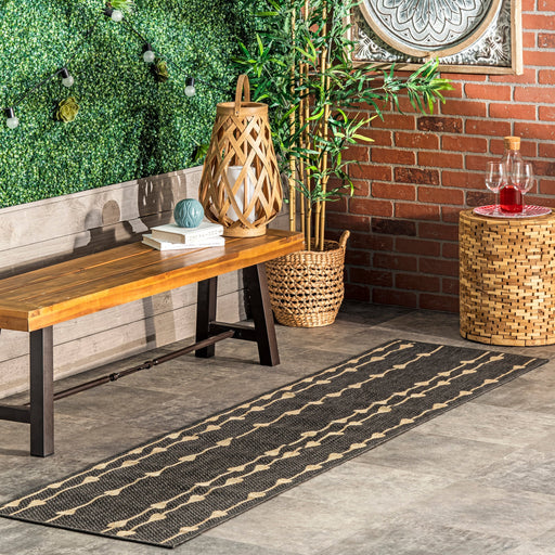 Raindrop Cascade Area Rug 152 Cm Charcoal Indoor Outdoor