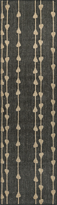 Raindrop Cascade Area Rug 152 Cm Charcoal Indoor Outdoor