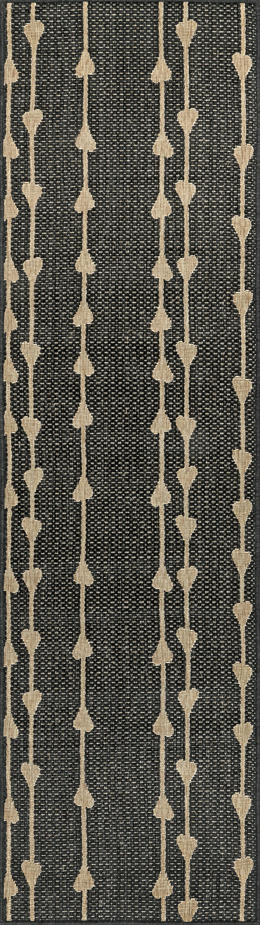 Raindrop Cascade Area Rug 152 Cm Charcoal Indoor Outdoor