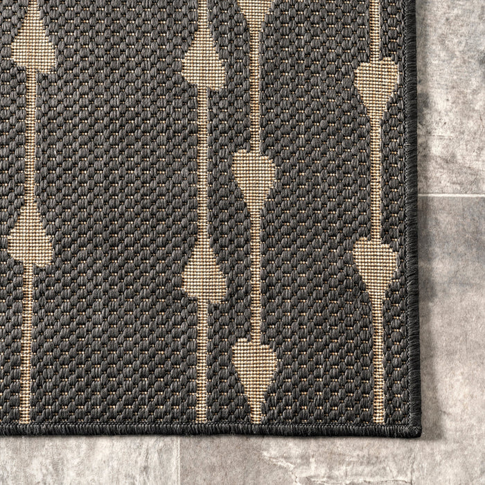 Raindrop Cascade Area Rug 160x230 cm Charcoal