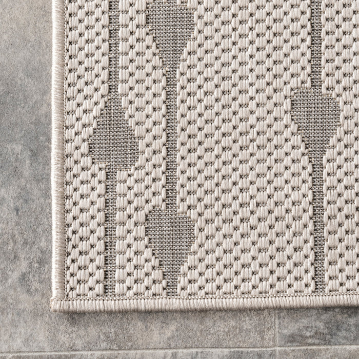 Raindrop Cascade Area Rug for Indoor and Outdoor Use Grey