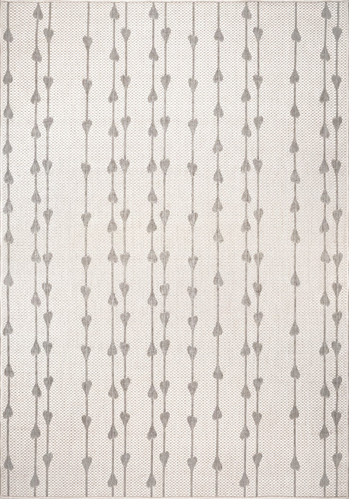 Raindrop Cascade Area Rug for Indoor and Outdoor Use Grey