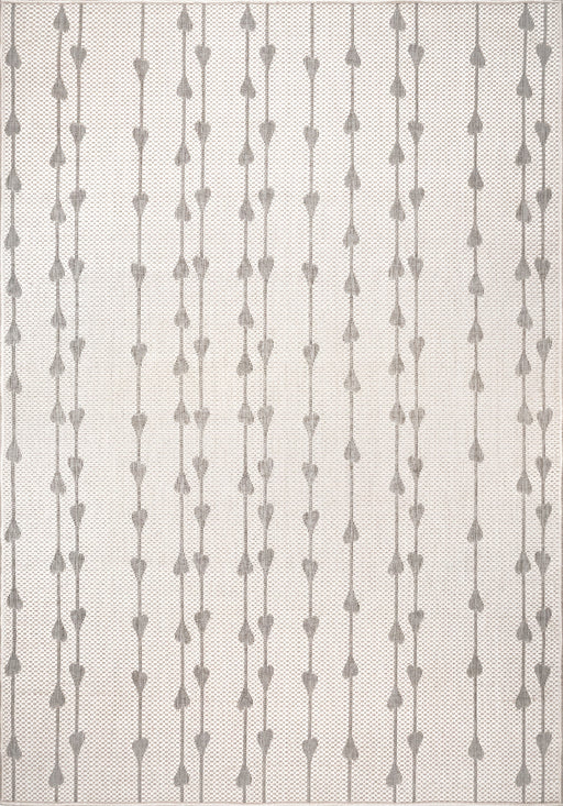 Raindrop Cascade Area Rug for Indoor and Outdoor Use Grey