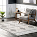 Raised Diamond Area Rug Light Grey 120x180 cm