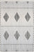 Raised Diamond Area Rug Light Grey 120x180 cm