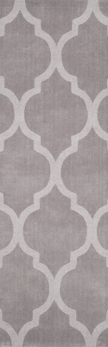 Raised Trellis Area Rug in Grey for Cozy Living Spaces