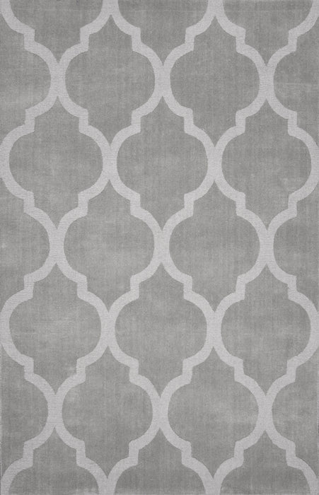 Raised Trellis Area Rug in Grey for Cozy Living Spaces