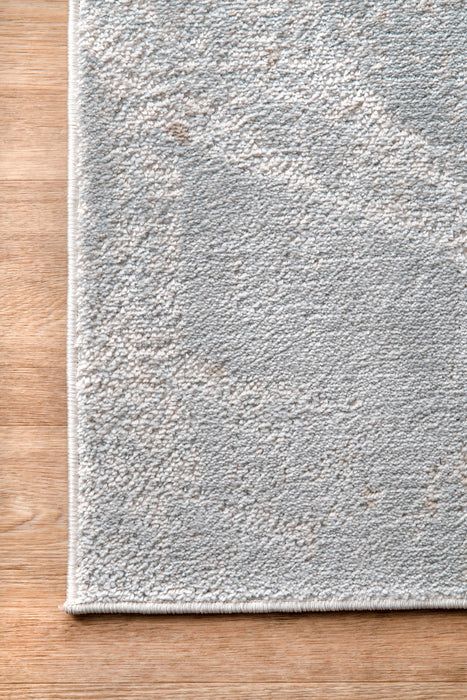 Recycled Abstract Area Rug 100cm Silver Design