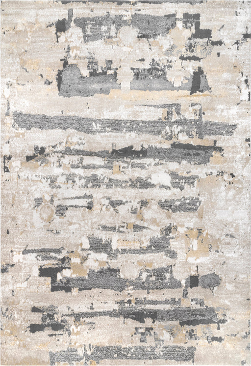 Recycled Abstract Area Rug 150x240 cm Beige