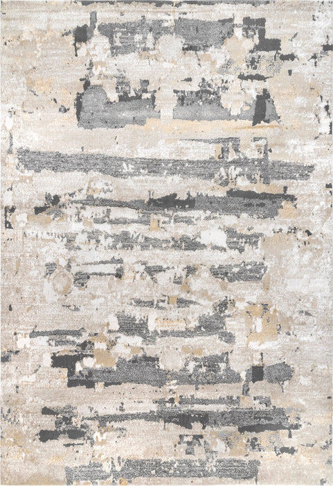 Gerecycled abstract vloerkleed in beige 160x230 cm