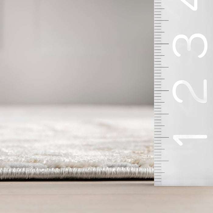 Recycled Abstract Beige Area Rug 152x244 cm