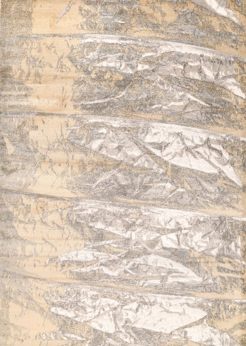 Gerecycled abstract goud vloerkleed 152 cm x 244 cm