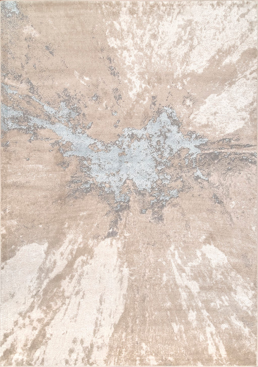 Recycled Beige Abstract Area Rug 120x180 cm
