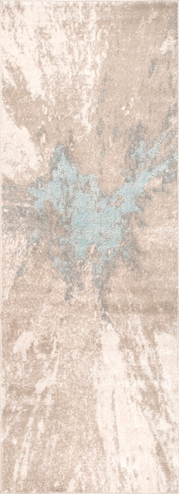 Recycled Beige Abstract Area Rug 160x230 cm