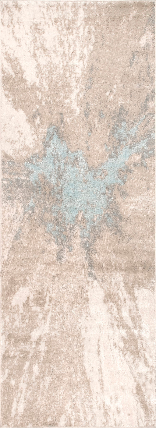 Recycled Beige Abstract Area Rug 160x230 cm