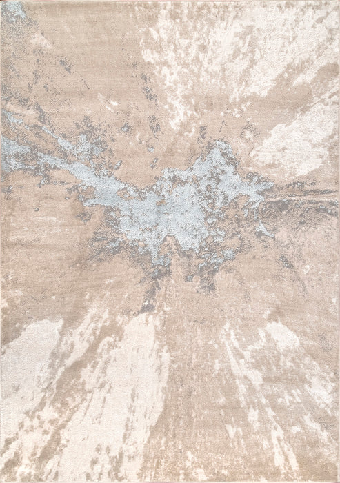 Gerecycled beige vloerkleed met abstracte spetters 160x230 cm